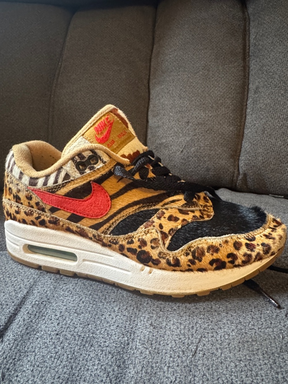 Nike Women’s Animal Print Air Max with Red Swoosh